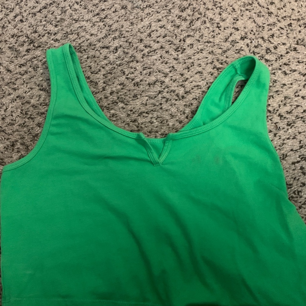 Bright Green Cropped Tank | Size: L